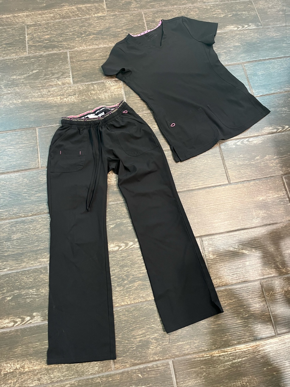 HeartSoul Black Scrub Set size XS